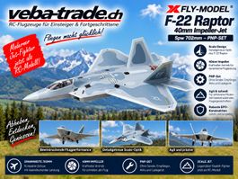 F-22 Raptor - 40mm Impeller-Jet, Spw 702mm, PNP-Set von XFLY