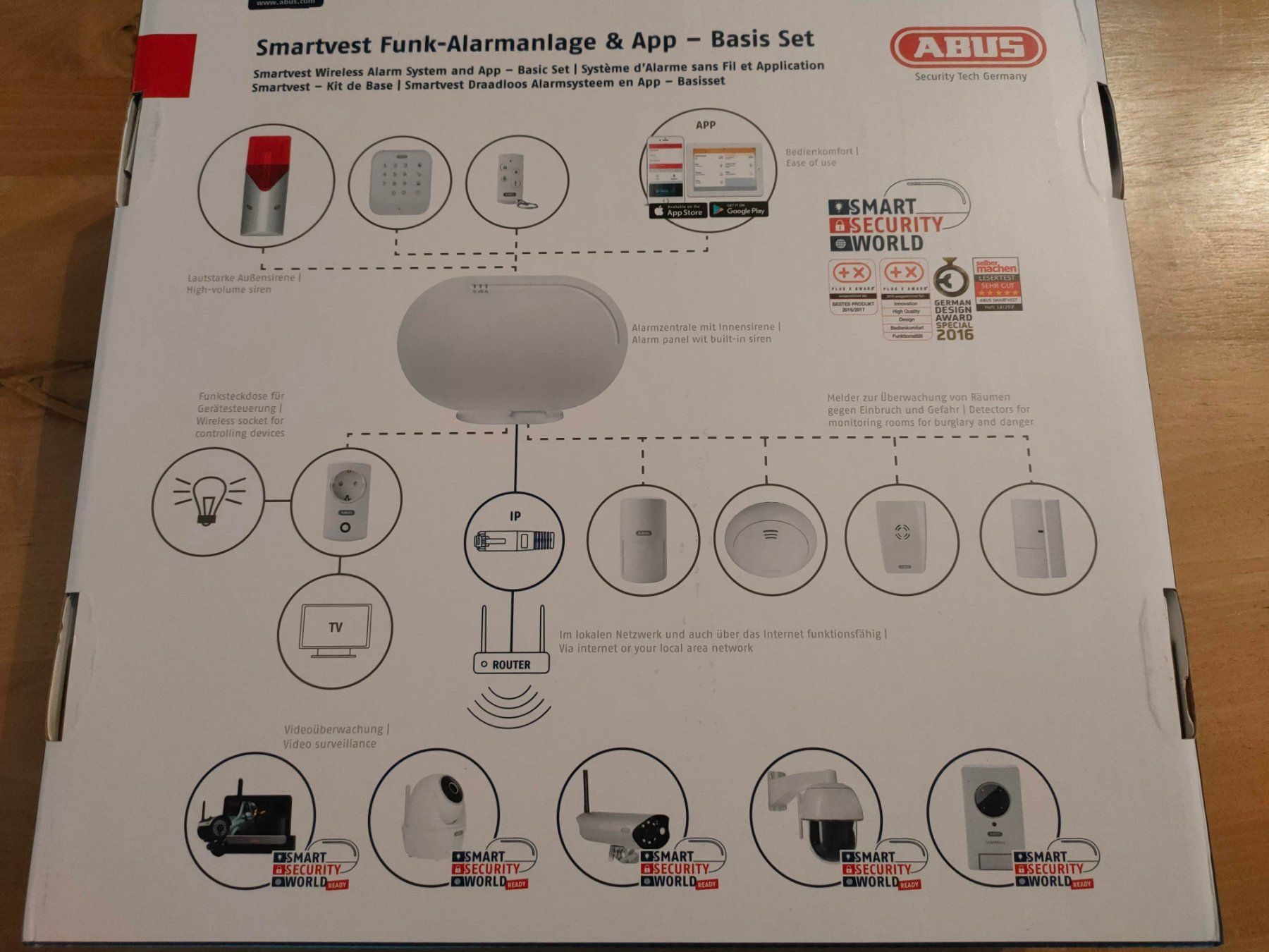Abus Alarmanlagen: Abus Smartvest Funk-Alarmanlage & App Basis Set – Neu und originalverpackt aus Waltalingen von  2
