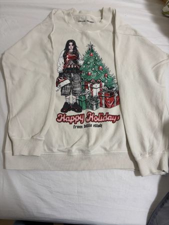 Billie eilish Hoodie Weiss XXL angepasst auf Grösse L