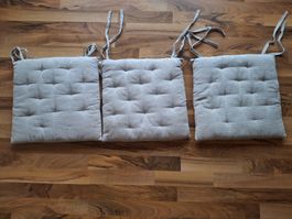 3x Sitzkissen Hellblau