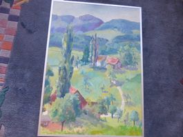 Reigoldswil,Bretzwil,BL,Marchmatt,orig.Oelbild,guter Künstl.