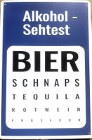 Blechschild Alkohol Augentest 45 x 30 Bier Schnaps Whiskey