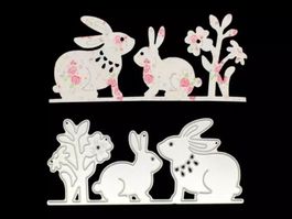 Stanzschablone Nr.80,Ostern,Hase,Blume(für Sizzix geeignet)