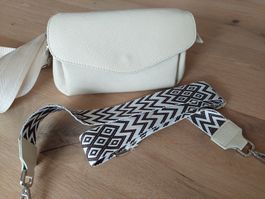 Leder Tasche cream
