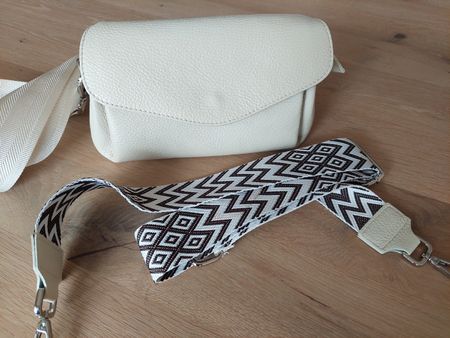 Leder Tasche cream