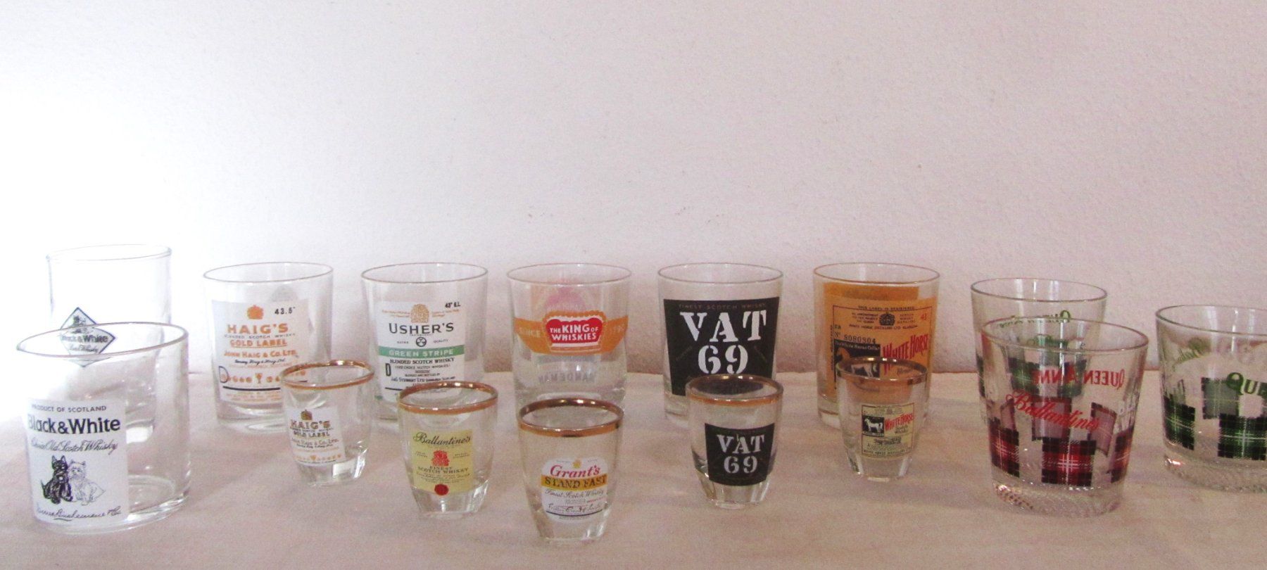 Bicchieri: Sammlung Whiskey-Gläser / Werbe-Gläser – Usato da Seengen venduto da mikelele