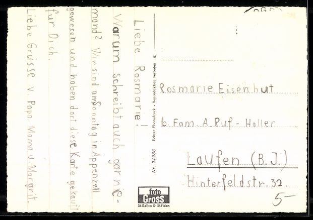 Cartoline postali: Schwende-Rüte, Alp Soll, Sämbtisersee, – Usato da Berlin venduto da bartko-reher 1