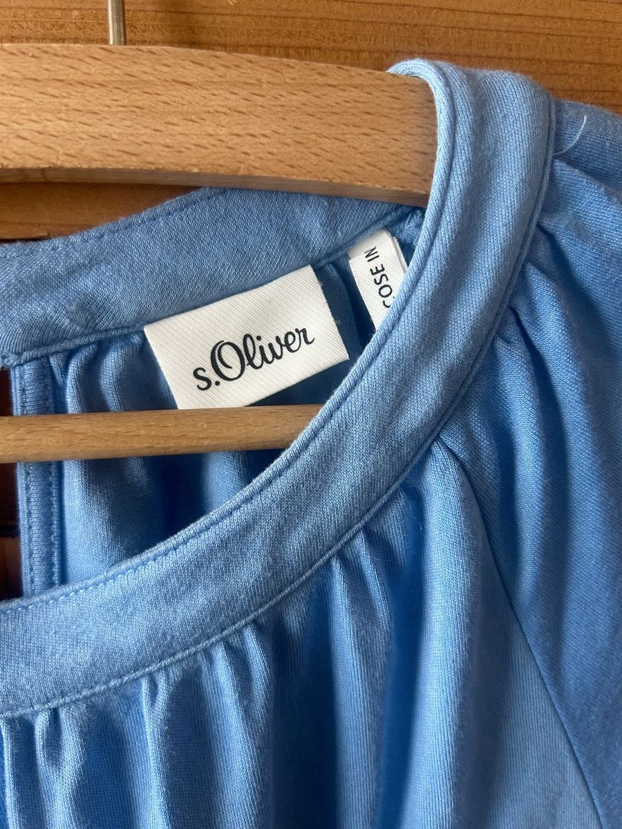 S.Oliver Tops: Damen Bluse s.Oliver hellblau Kurzarm Grösse 38 – D'occasion à Röschenz par Sandbox28 1