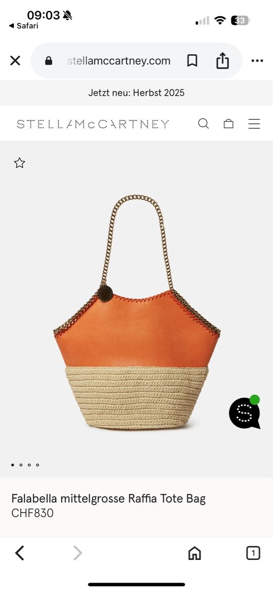 Stella McCartney Borse da donna: Stella McCartney Raffia Tote Bag – Usato da Killwangen venduto da was.sharp 9