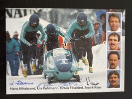 Autogrammkarte Bob Schweiz. Hans Hiltebrand, signiert. Top!