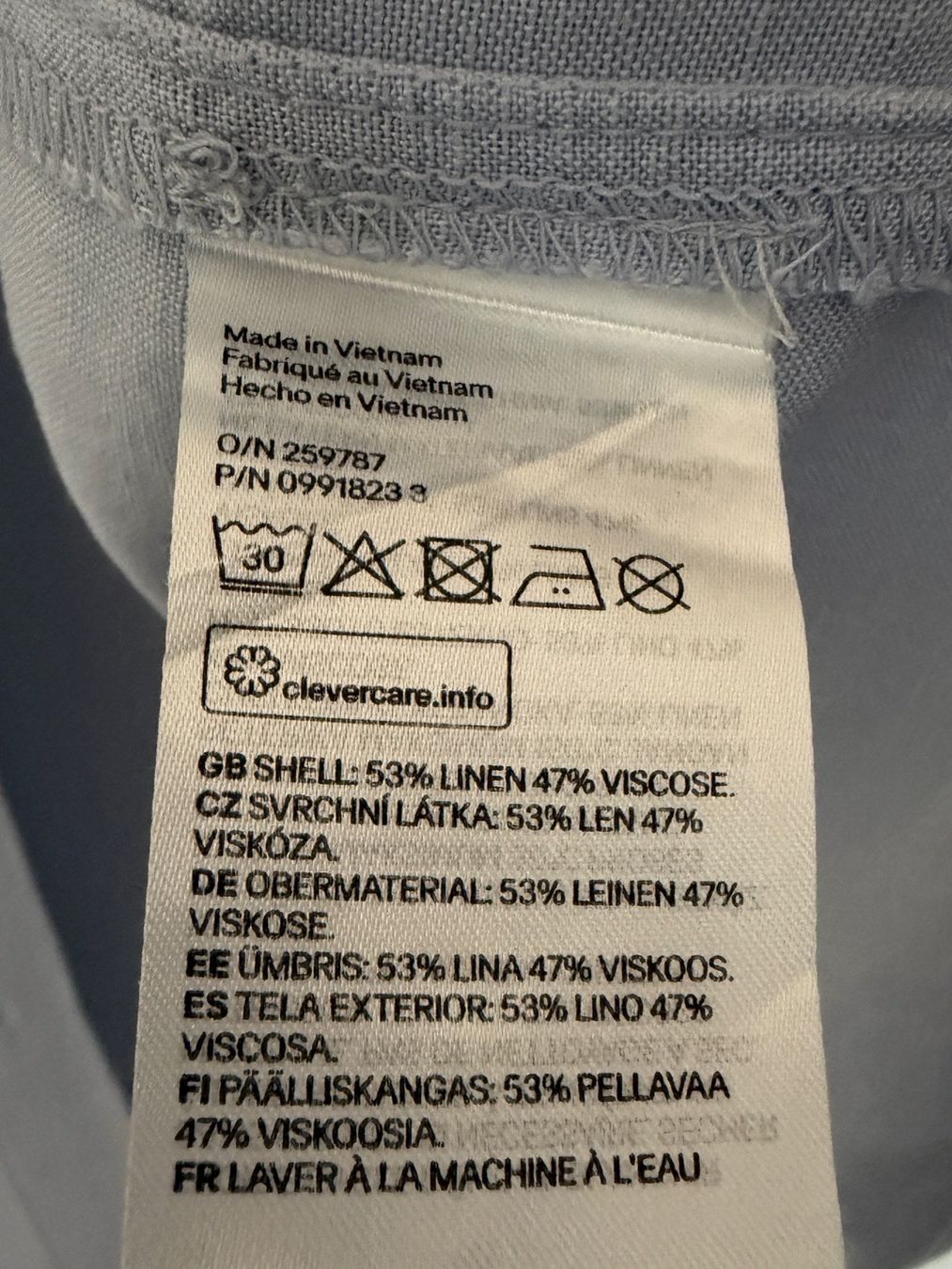 H&M Camicette: Hemd/Jacke, Leinengemisch, hellblau, oversized – Usato da Urdorf venduto da Kandis02 3