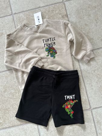 Ensemble short et sweatshirt H&M, 3–4 ans (104), Tortues Nin