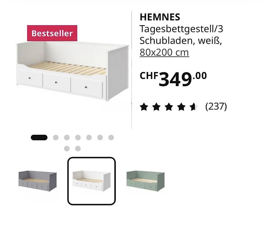 Ikea Betten: Ikea Hemnes Bett – Gebraucht aus Oberlunkhofen von tat_kv68 3