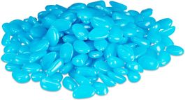 2000 Stück Leuchtsteine Ziersteine Kieselsteine Deko blau