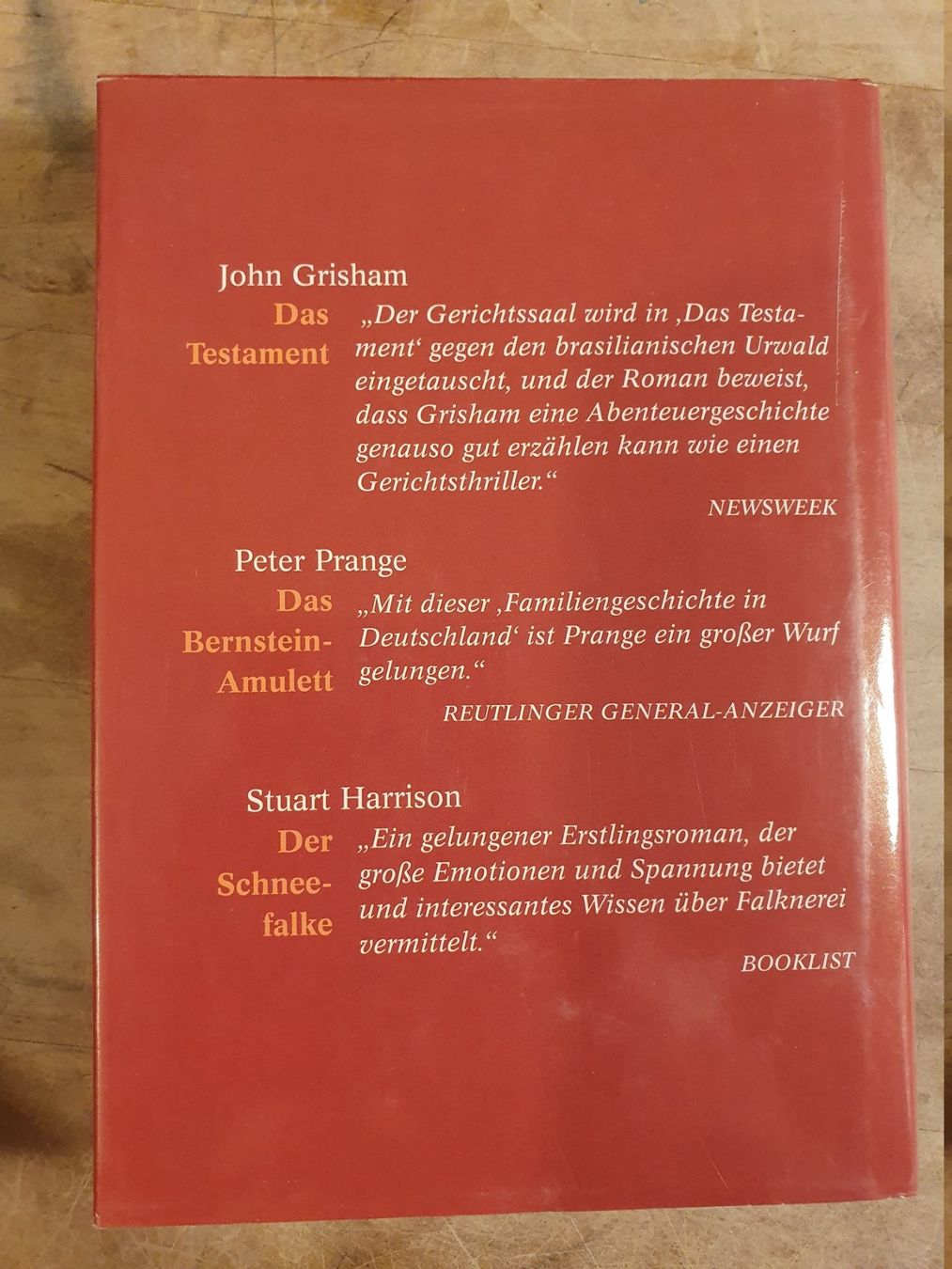 Libri: Das Testament - Das Bernstein-Amulett - Der Schneefalke John – Usato da Zürich venduto da loosebone 3