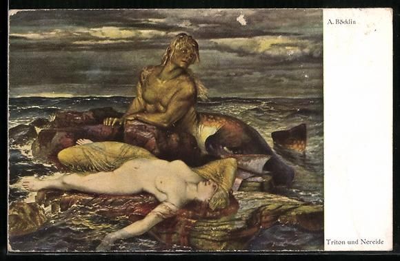 Ansichtskarten: Arnold Böcklin: Triton und Nereide, Ner – Gebraucht aus Berlin von bartko-reher