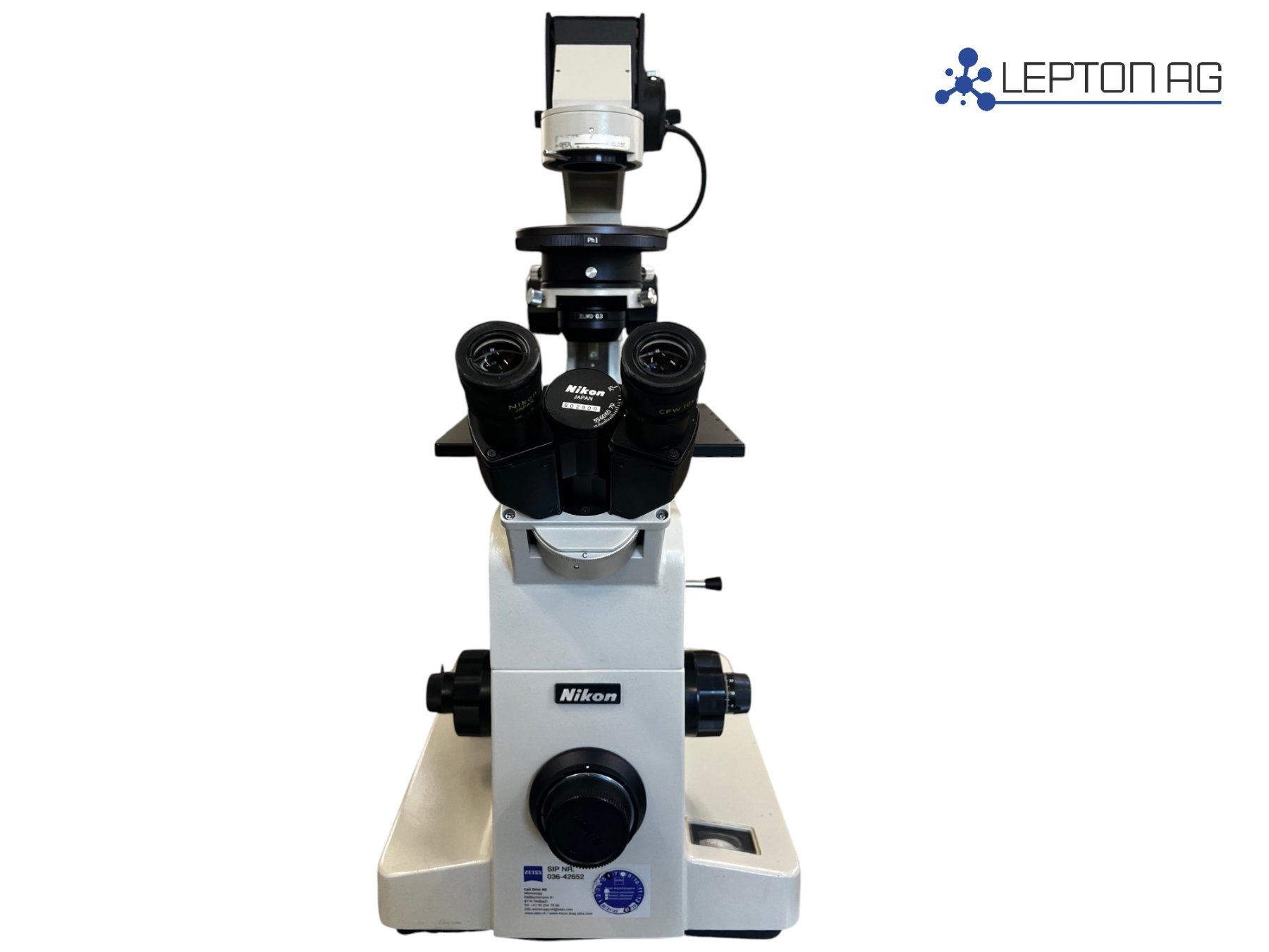 Accessori da laboratorio: Nikon Diaphot Inverted Phasenkontrast Mikroskop – Usato da Niederdorf venduto da LeptonAG_Labor 1