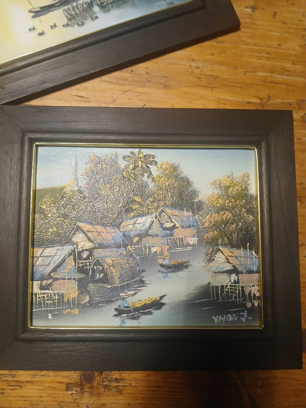 Dipinti: Deux peintures encadrées, paysages Indonesian – Usato da Corcelles-Payerne venduto da evalyne 2