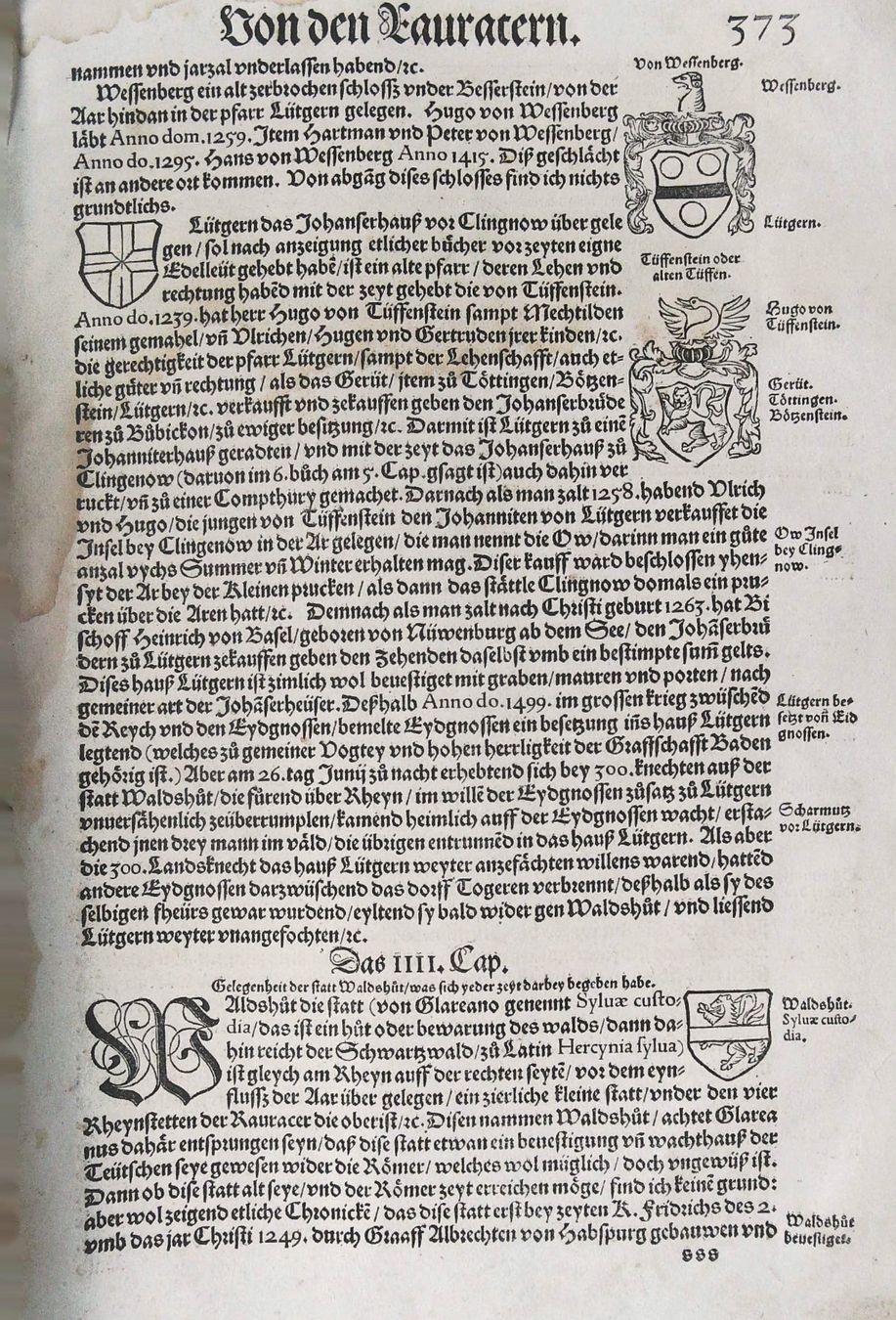 Incisioni: Waldshut Holzschnitt von Stumpf 1548 – Usato da Rafz venduto da Helvet32 1