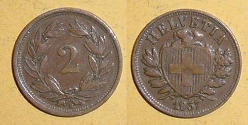 Tutti le monete: 2 Rappen 1937 – Usato da Allschwil venduto da Coinfreak