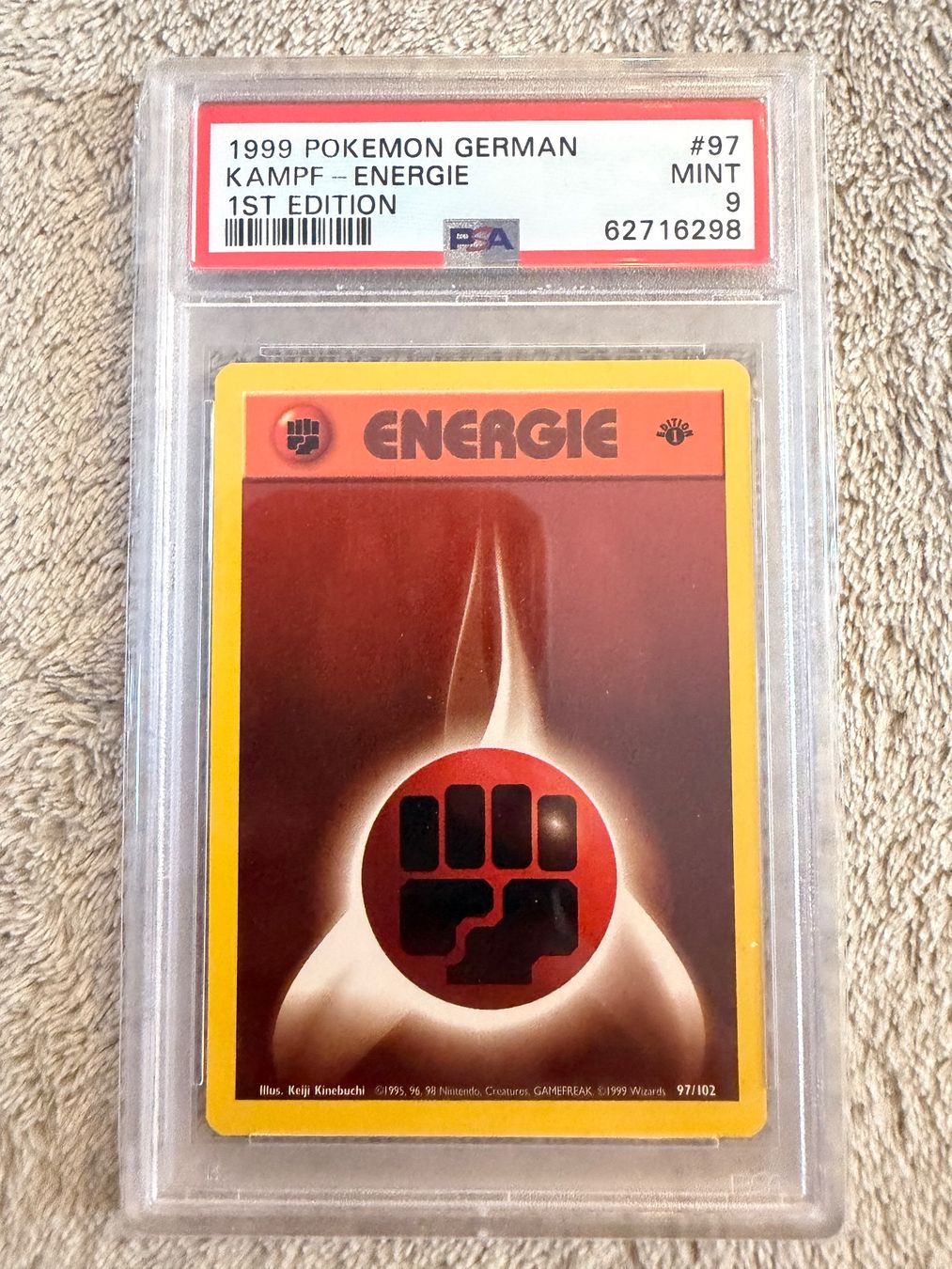 Pokémon Sammelbilder & Trading cards: Kampfenergie 1. Edition PSA 9 – Gebraucht aus Kesswil von tim_t2rm