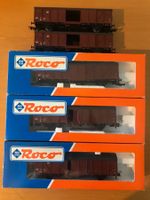 5x Roco DB Güterwagen langer Radstand