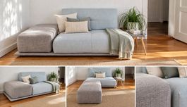 Sofa Rika Modell 1217 von Pfister – 178 cm – inkl. Hocker