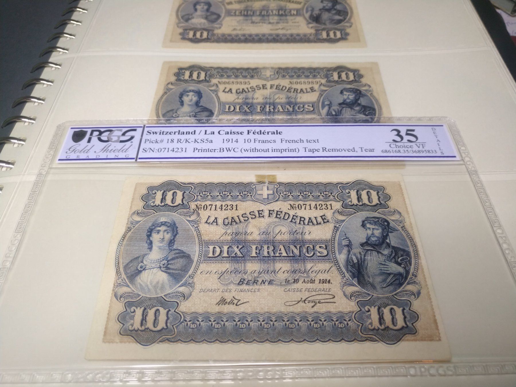 Banconote: 10 fr 1914 francese – Usato da Cevio venduto da lulina 5