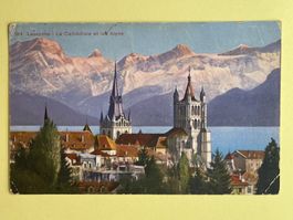 Lausanne - La Cathédrale et les Alpes