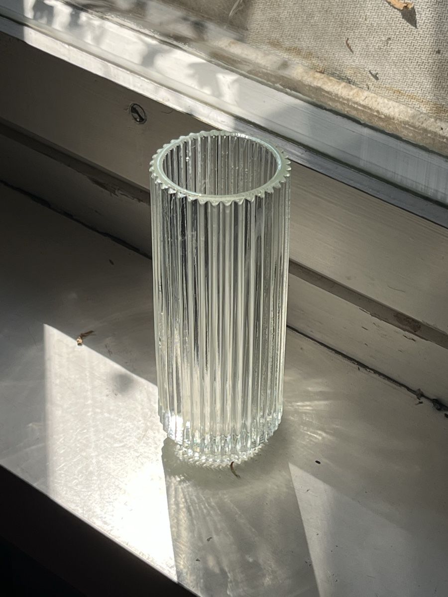 Vasi & Recipienti: Glasvase geriffelt, transparent  – Usato da Zürich venduto da zoe_n85h 2