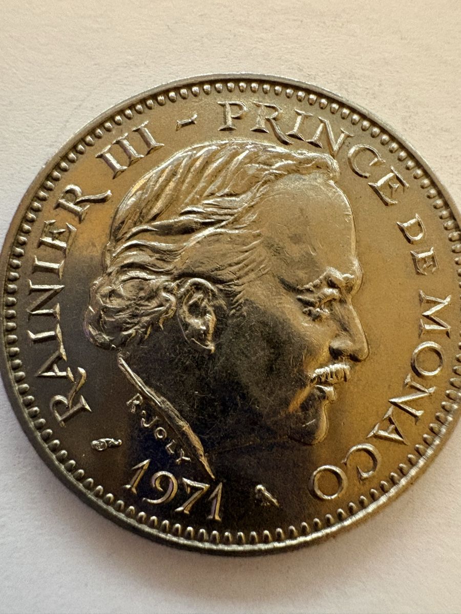 Tutti le monete: 5 Francs 1971 Monaco.  – Usato da Murten venduto da Tzaugg 4