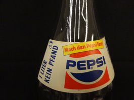 alte Flasche PEPSI 1990 1 LITER DEUTSCHLAND PAPIERETIKETT
