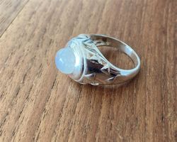 Bague argent 925, Pierre de lune /Ring Silber 925, Mondstein