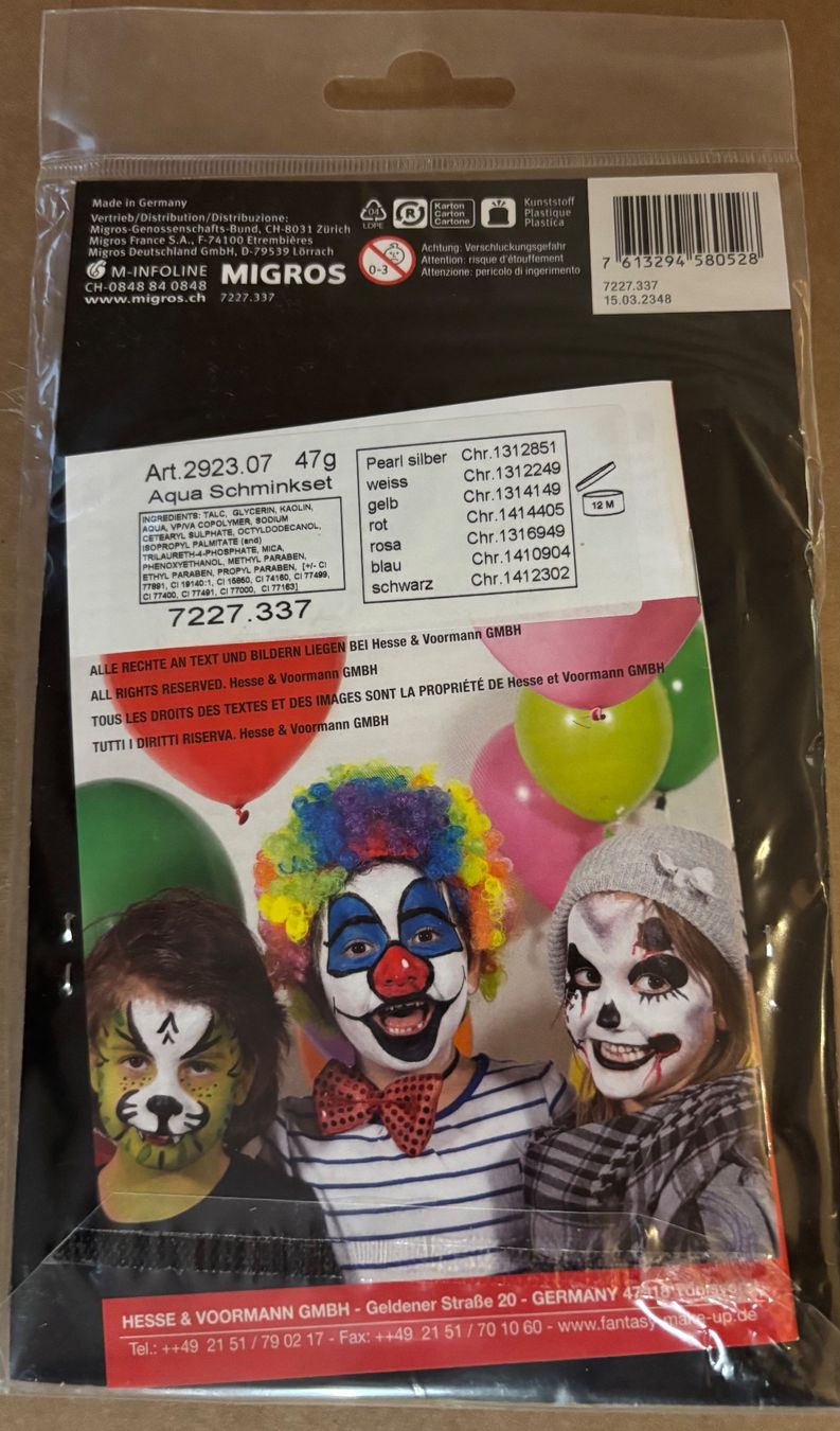 Make-up: Fasnachtsschminke OVP – Nuovo e nell'imballaggio originale da Obfelden venduto da Gruscha_1 1