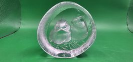 Mats Jonasson Vogel Glas Skulptur