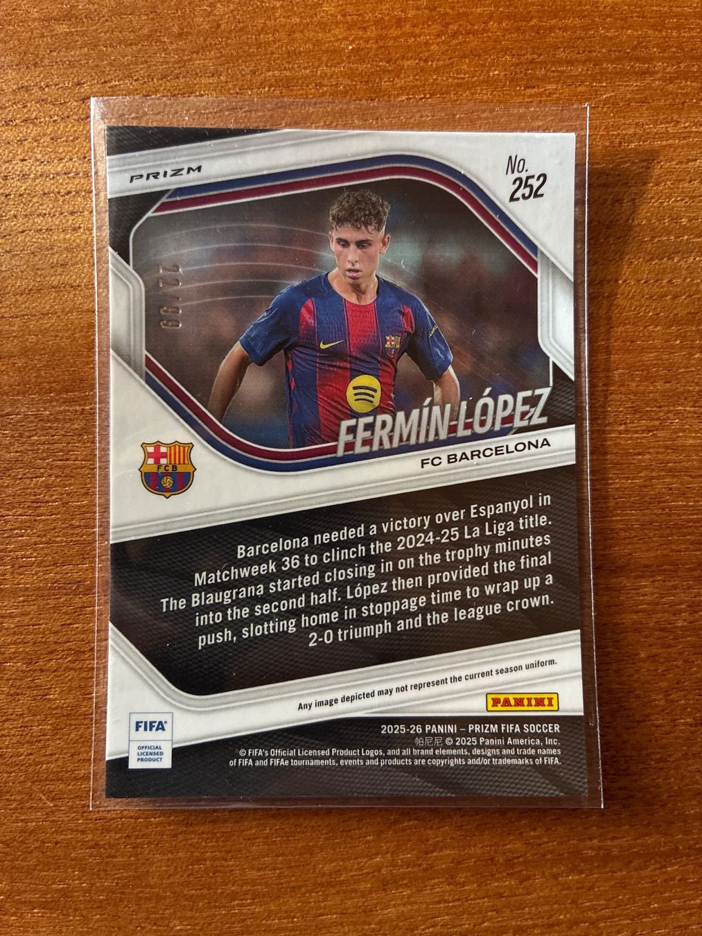 Topps Carte collezionabili: Panini Prizm Fermin Lopez Barcelona /99 – Usato da Wangenried venduto da Garagara 1