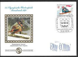 Sonderbrief Originalunterschrift Heini Hemmi Innsbruck 1976