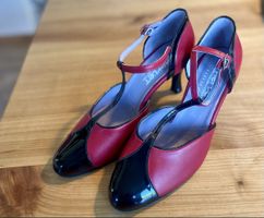 Tanzschuhe Merlet rot schwarz neuwertig