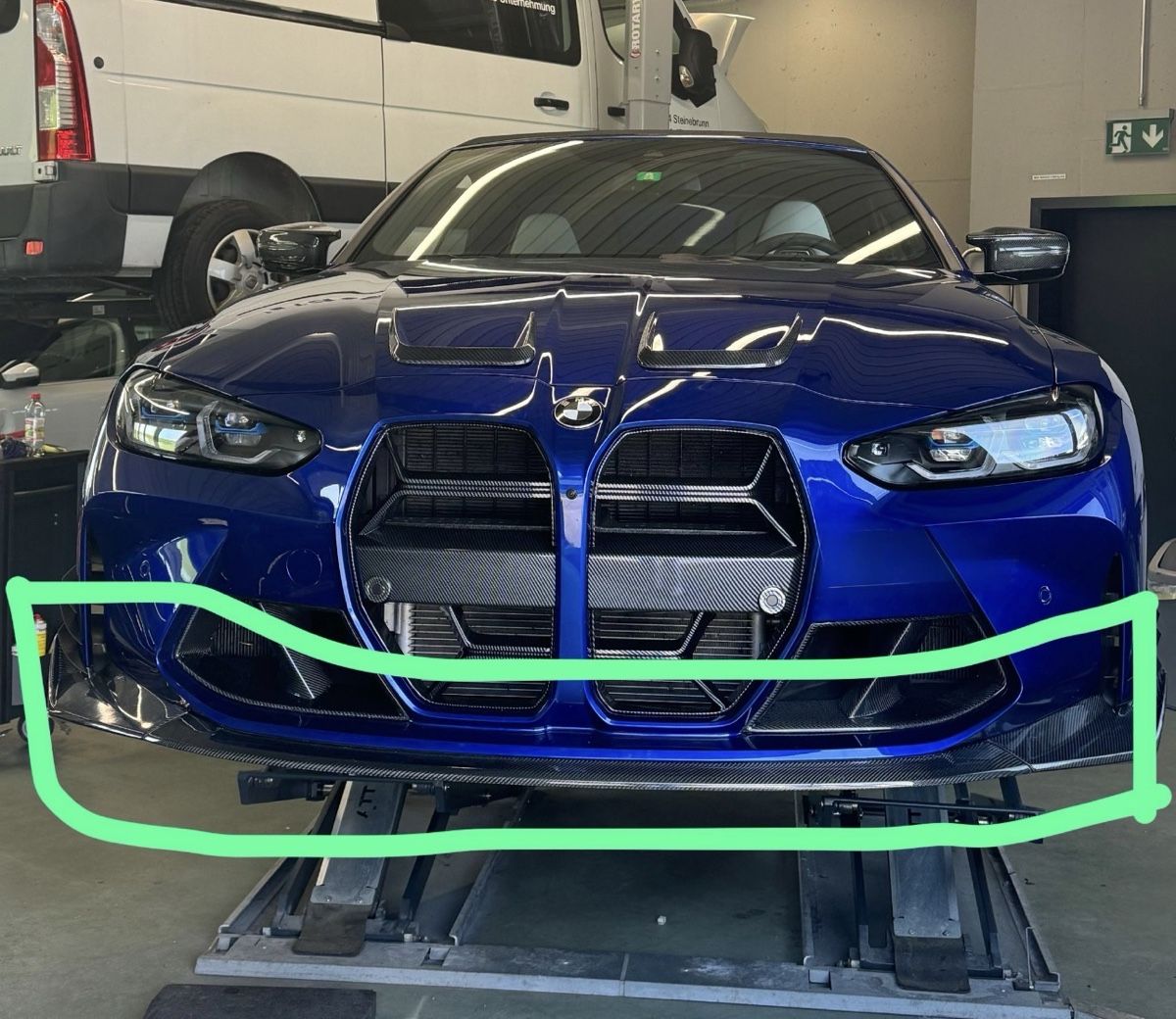 BMW Tutti pezzi di ricambio auto: Frontspoiler Carbon für BMW M4/M3 – Usato da rorschacherberg venduto da tme_zsr5