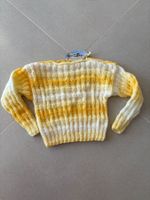 Kinder Pullover gestreift Grösse 98 Handarbeit gelb