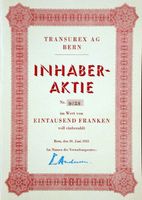 Transurex AG Bern - 1953