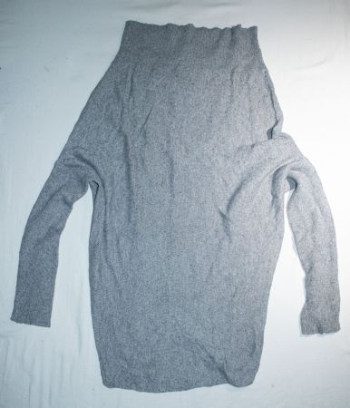 Kookai Baumwollpullover Wollpullover grau spezieller Schnitt