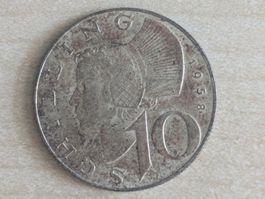 10 Schilling 1958 Österreich