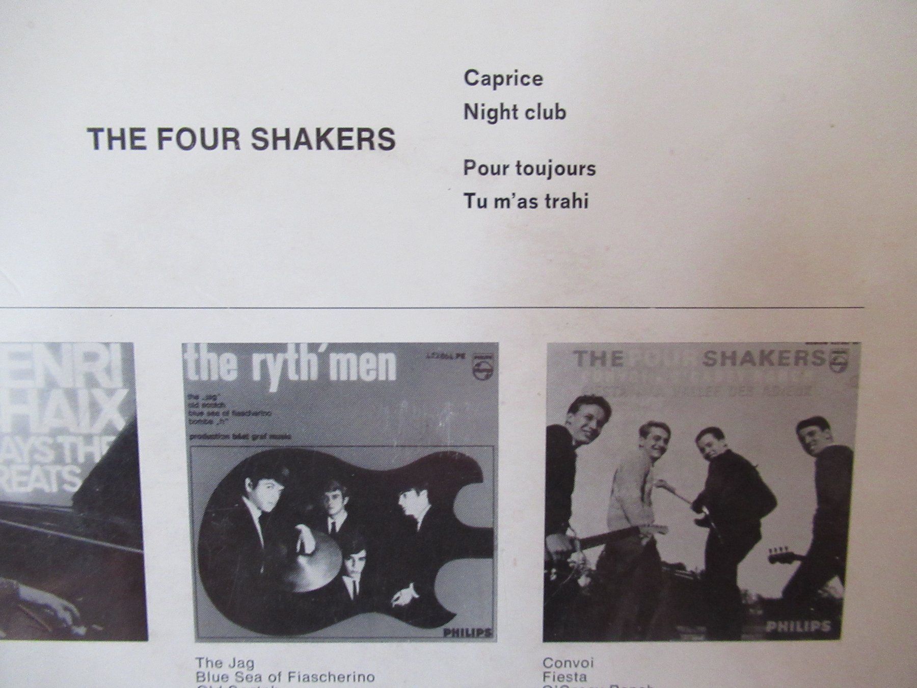 Dischi in vinile: THE FOUR SHAKERS - CAPRICE - HYPER RARE - No 3 – Usato da Grône venduto da Mire01 1