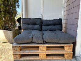 Sofa Europaletten Sitzpolster Anthrazit gebraucht