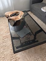 Wohnzimmertisch Metall Glas schwarz  Zustand