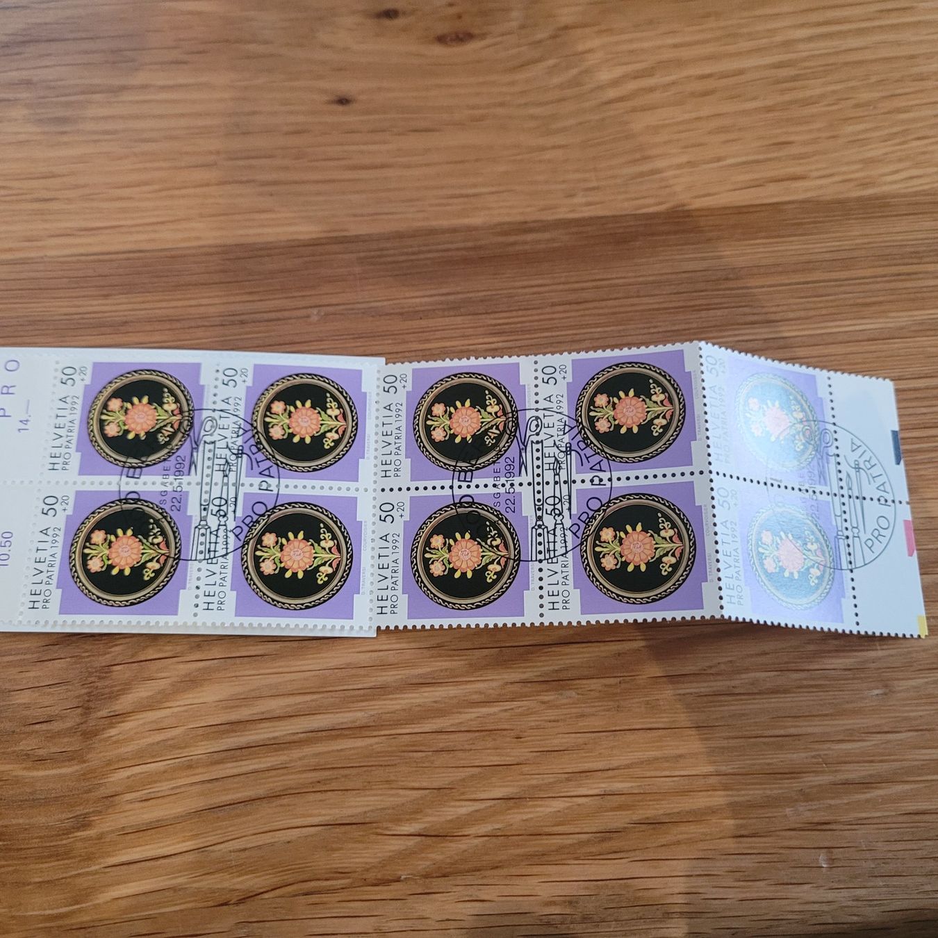 Alle Briefmarken: Markenheftchen Carnet De Timbre Pro Patria 1992 – Gebraucht aus Biel/Bienne von Destockweb 2