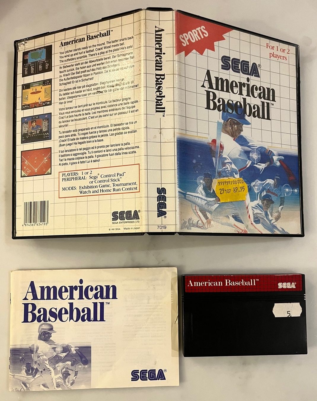 Sega Spiele: SEGA Master System American Baseball OVP CIB – Gebraucht aus Gravesano von Ing_lb