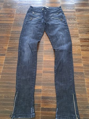 Pierre Balmain Jeans schwarz Reissverschluss Grösse 28/42
