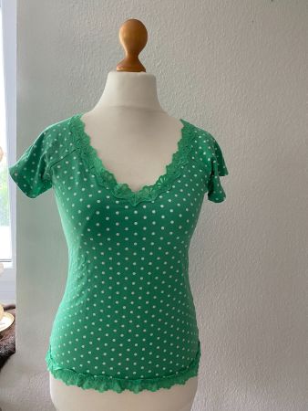 Polkadot Shirt in Gr. M (38/40) aus Baumwolle